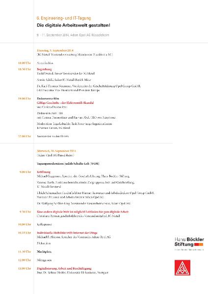 9 9 Programm 6. Engineering- und IT-Tagung