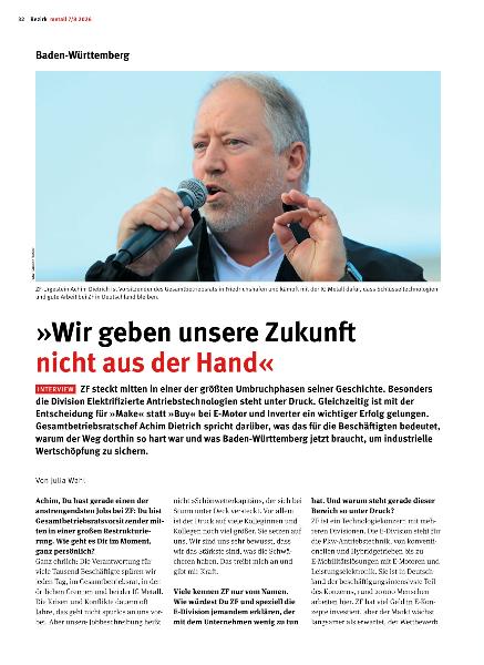 metall - Regionalseiten Baden-Württemberg Juli/August 2026