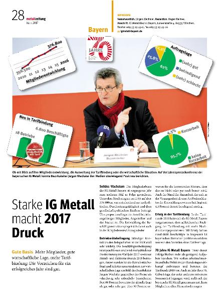 metallzeitung - Regionalseiten Bayern März 2017