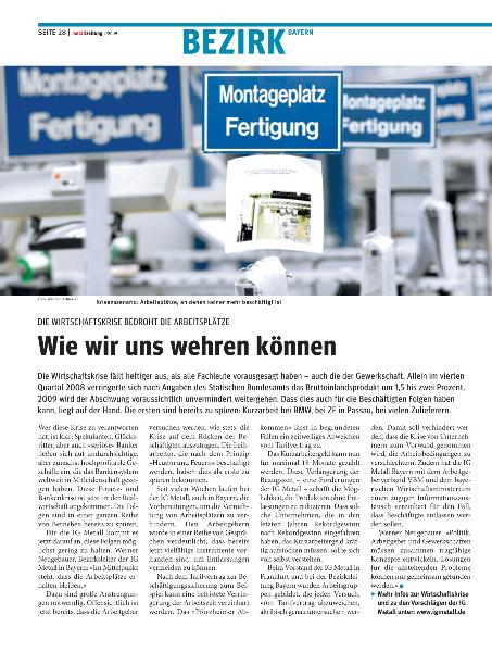 metallzeitung - Regionalseiten Bayern Februar 2009