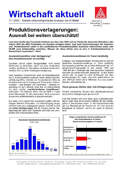 Wirtschaft aktuell 11/2005