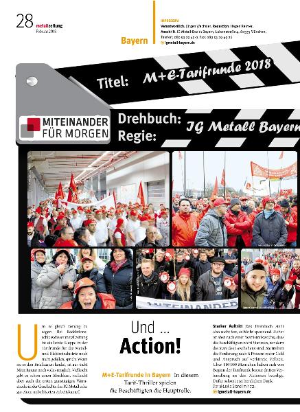 metallzeitung - Regionalseiten Bayern Februar 2018