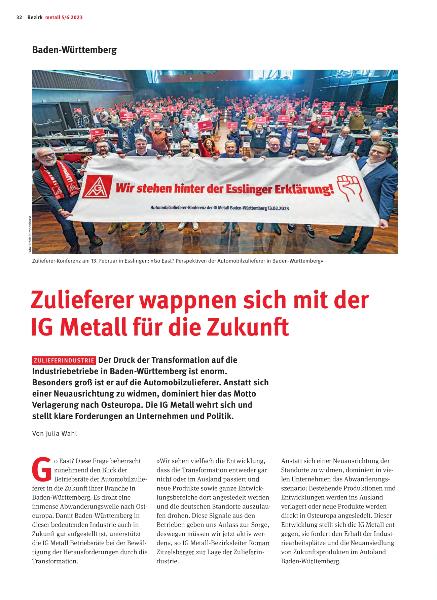 metall - Regionalseiten Baden-Württemberg Mai/Juni 2023