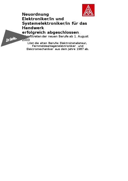 Infos für die Berufsbildung: Elektroniker/in und Systemelektroniker/in