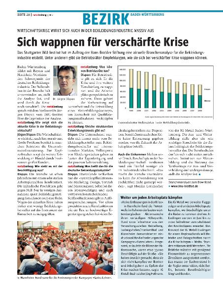 metallzeitung - Regionalseiten Baden-Württemberg Juli 2009