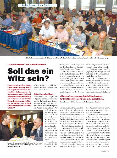 metall-Regionalseiten Berlin-Brandenburg-Sachsen Mai 2007