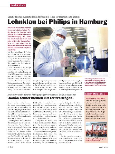metall-Regionalseiten Küste September 2005