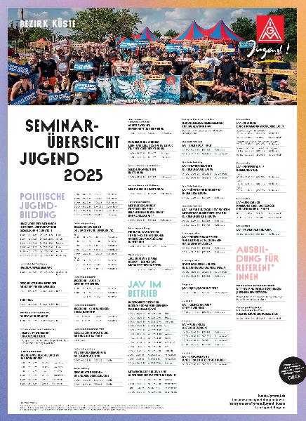 Jugendbildungsplakat 2025 - Bezirk Küste