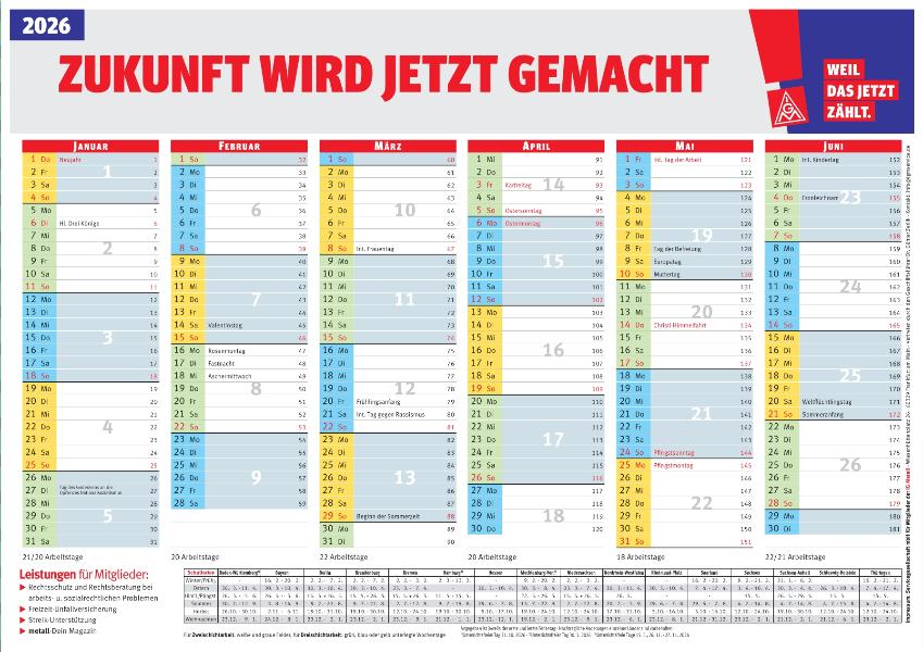 Schichtkalender 2026