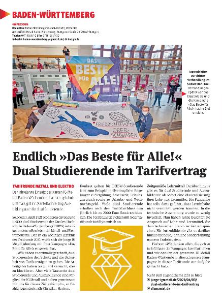 metallzeitung - Regionalseiten Baden-Württemberg Mai 2021