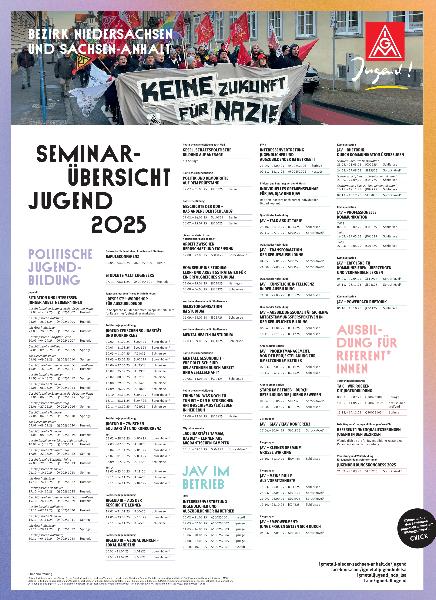 Jugendbildungsplakat 2025 - Bezirk Niedersachsen Sachsen-Anhalt