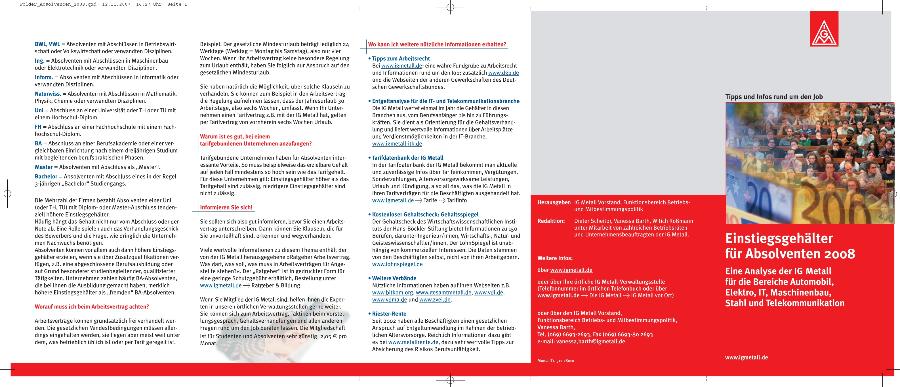 Einstiegsgehälter für Absolventen 2008