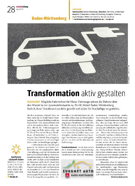 metallzeitung - Regionalseiten Baden-Württemberg April 2018