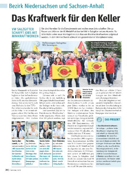 metallzeitung - Regionalseiten Niedersachsen und Sachsen-Anhalt Juli 2011