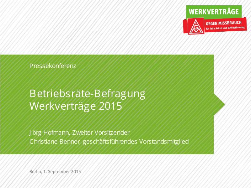 2015 9 1 Präsentation Werkverträge Pressekonferenz