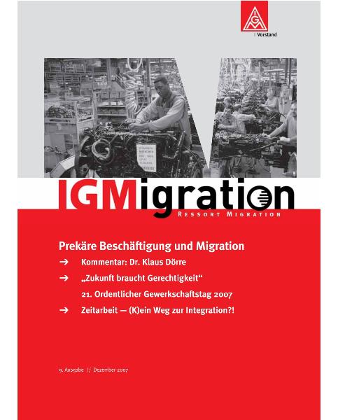 IGMigration Nr. 9 (Dezember 2007): Prekäre Beschäftigung und Migration