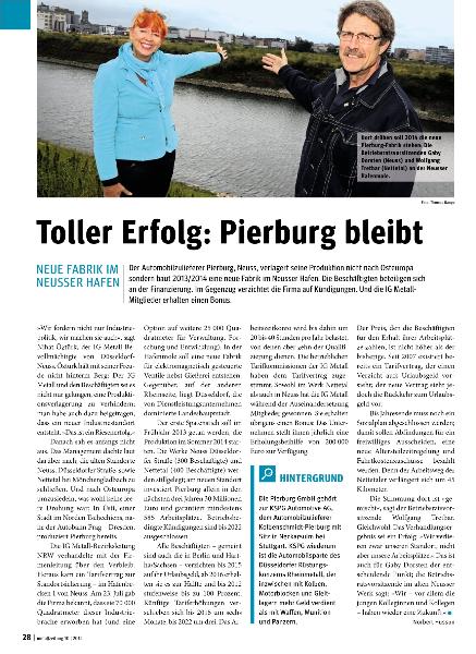 metallzeitung - Regionalseiten Nordrhein-Westfalen Oktober 2012