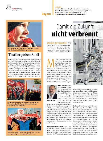 metallzeitung - Regionalseiten Bayern März 2019