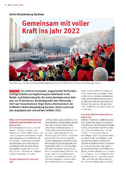 metall - Regionalseiten Berlin-Brandenburg-Sachsen Januar/Februar 2022