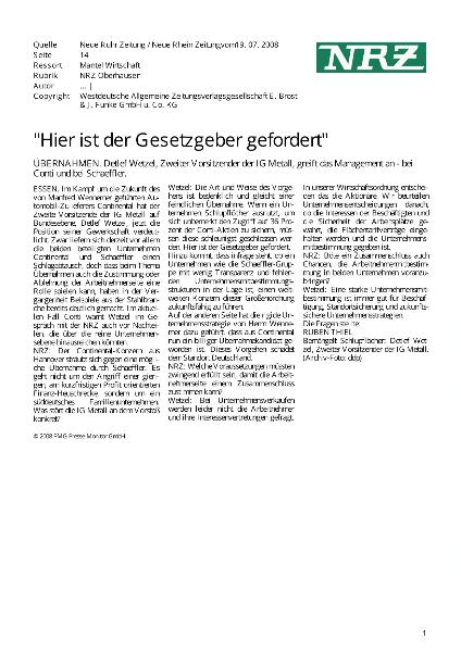 Hier ist der Gesetzgeber gefordert