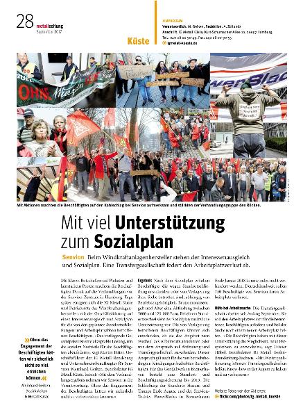 metallzeitung - Regionalseiten Küste September 2017