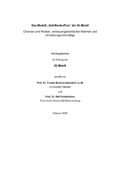 Gutachten: Das Modell 