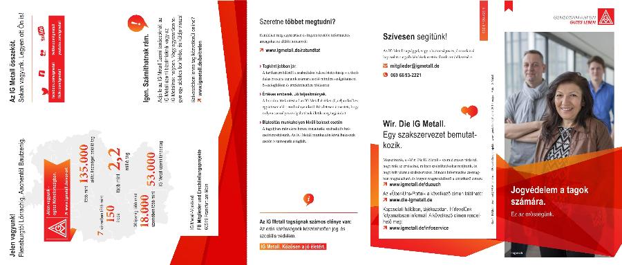 Rechtsschutz für Mitglieder. Das ist unsere Stärke. Flyer in ungarischer Sprache.