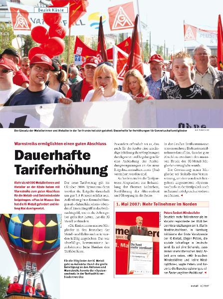 metall - Regionalseiten Küste Juni 2007