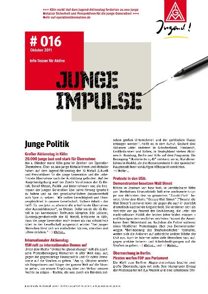 Junge Impulse, Ausgabe 16 (10/2011)