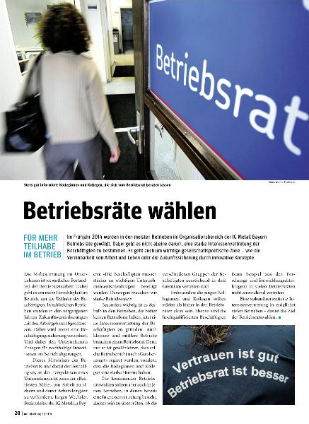 metallzeitung - Regionalseiten Bayern Januar 2014