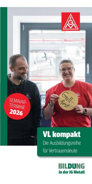 Seminartermine 2026: VL kompakt - Die Ausbildungsreihe für Vertrauensleute