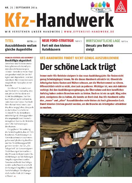 Kfz-Handwerk Nr. 21 / September 2014
