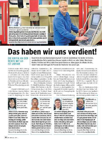 metallzeitung - Regionalseiten Niedersachsen und Sachsen-Anhalt März 2014