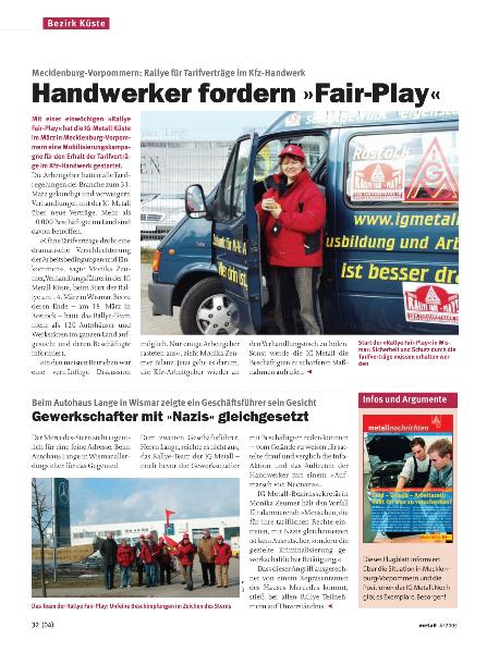 metall-Regionalseiten Küste April 2005
