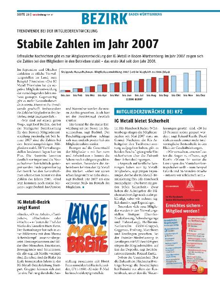 metallzeitung - Regionalseiten Baden-Württemberg November 2007