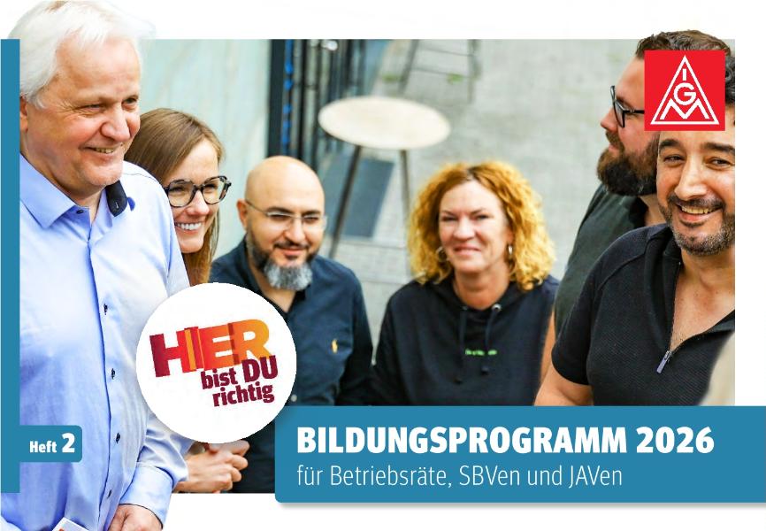 Bildungsprogramm 2026 für Betriebsräte, SBVen und JAVen