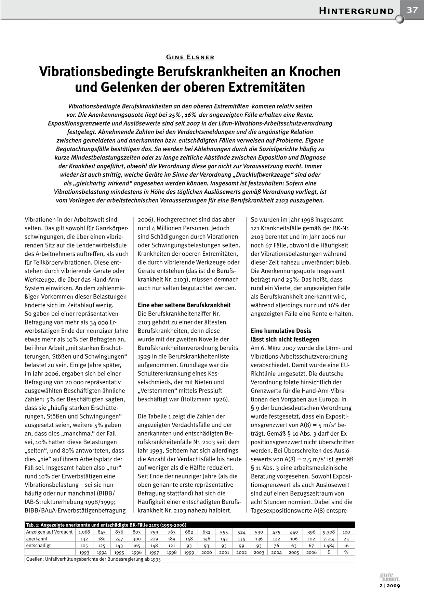 Vibrationsbedingte Berufskrankheiten, Gute Arbeit 2/2009