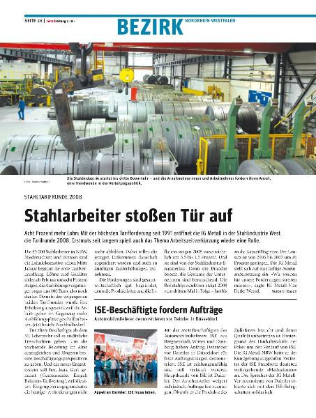 metall - Regionalseiten Nordrhein-Westfalen Januar 2008