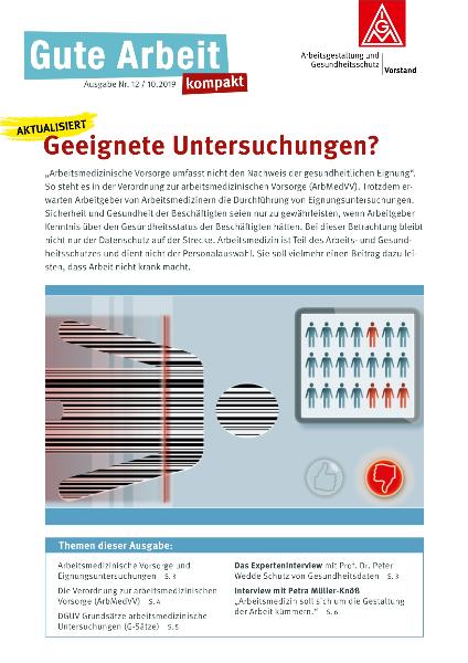 Geeignete Untersuchungen?, Gute Arbeit kompakt Nr. 12/2019