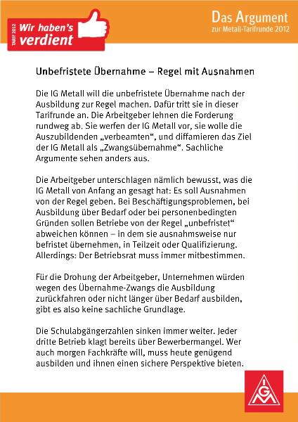 5. April 2012 | Unbefristete Übernahme - Regel mit Ausnahmen