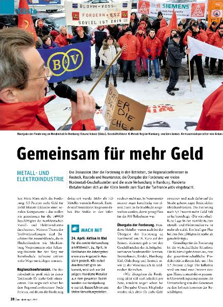 metallzeitung - Regionalseiten Küste April 2013