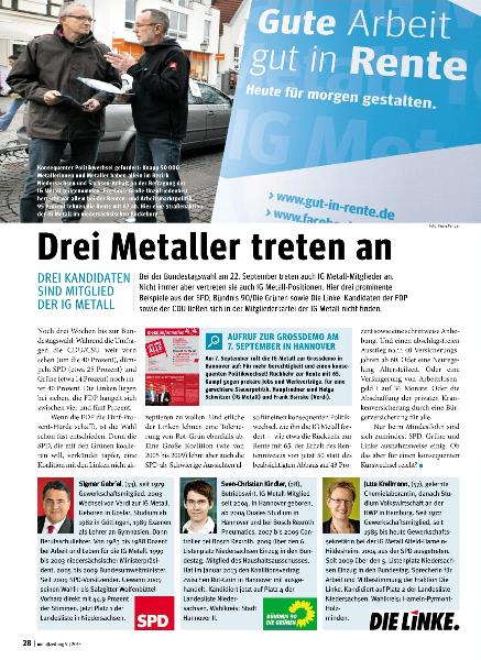 metallzeitung - Regionalseiten Niedersachsen und Sachsen-Anhalt September 2013