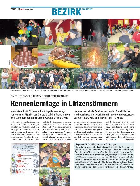 metallzeitung - Regionalseiten Frankfurt September 2008