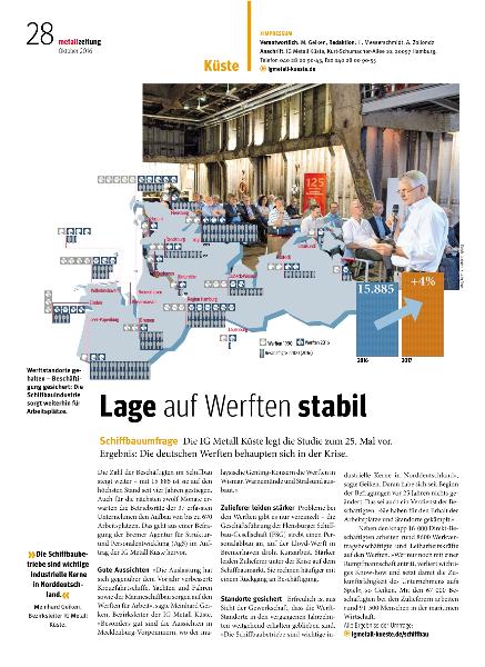 metallzeitung - Regionalseiten Küste Oktober 2016