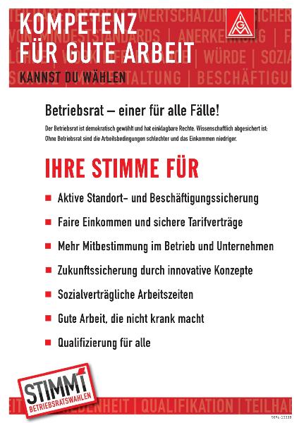 Kompetenz für gute Arbeit kannst Du wählen