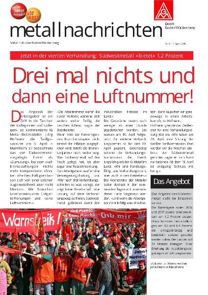 Baden-Württemberg: Dreimal nichts und dann eine Luftnummer!, Nr. 9 - 7. April 2006