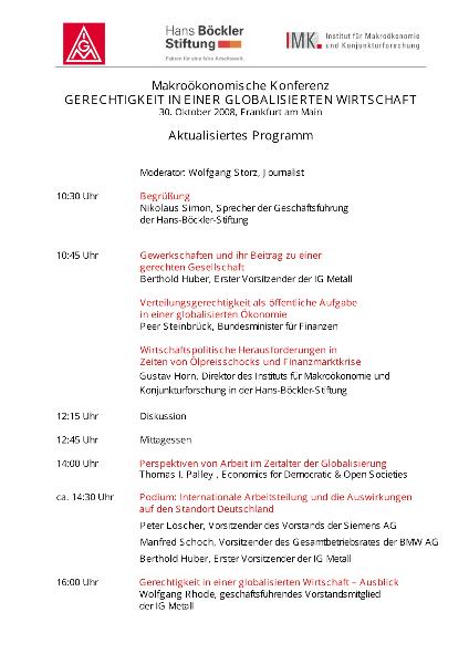 Programm Makro. Konferenz 08