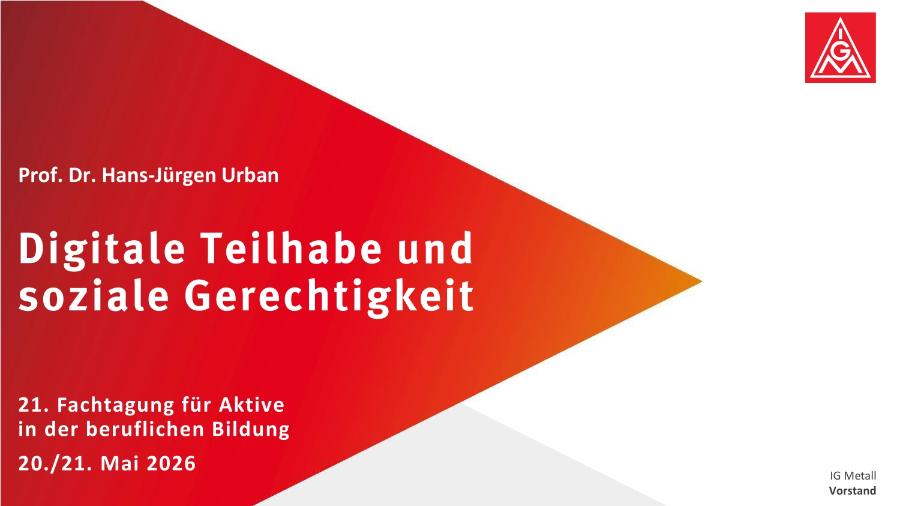 Vortrag Prof. Dr. Hans-Jürgen Urban