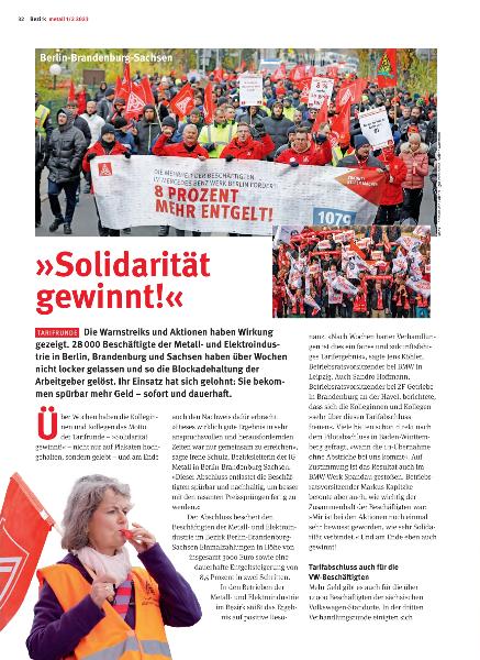 metall - Regionalseiten Berlin-Brandenburg-Sachsen Januar/Februar 2023