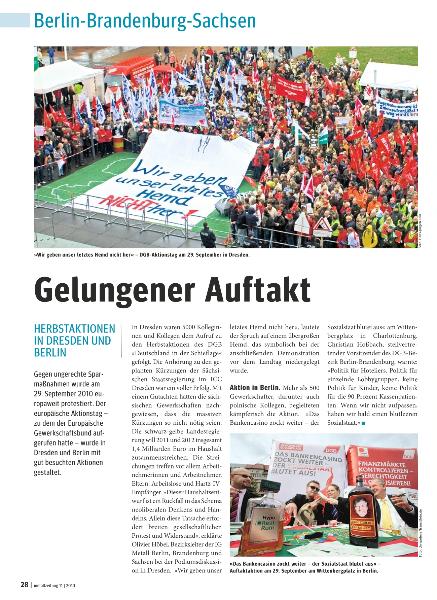 metallzeitung - Regionalseiten Berlin-Brandenburg-Sachsen November 2010